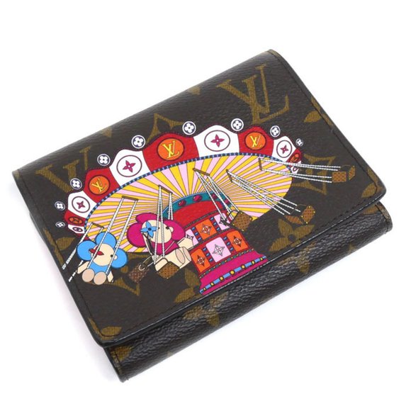 LOUIS VUITTON Louis Vuitton Portefeuille Victorine Tri-fold Wallet Monogram Brow - Picture 1 of 9